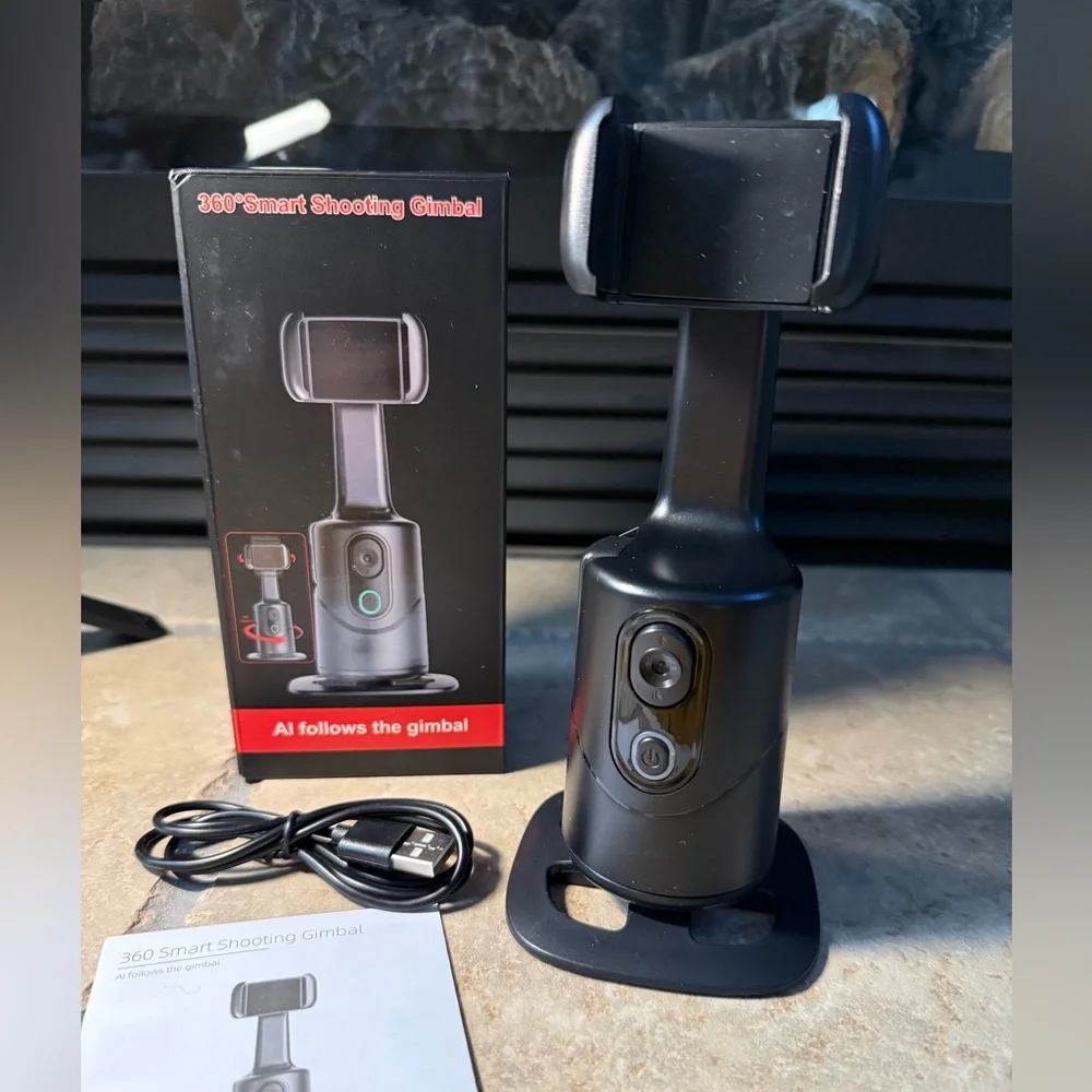 360° Smart Shooting Gimbal with Remote in sleek black - NWT in original box